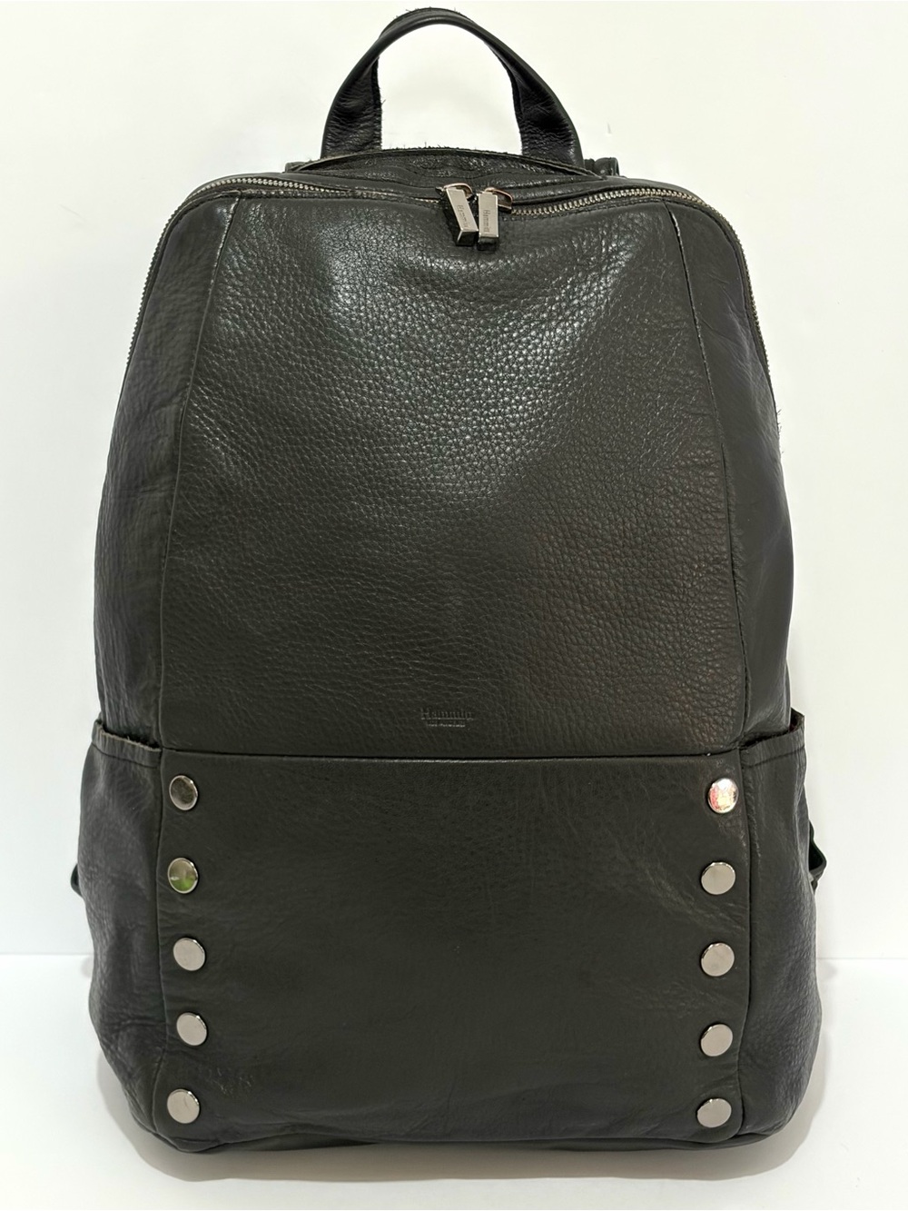 Hammitt Hunter Large Leather Backpack In Black With Gunmetal Hardware